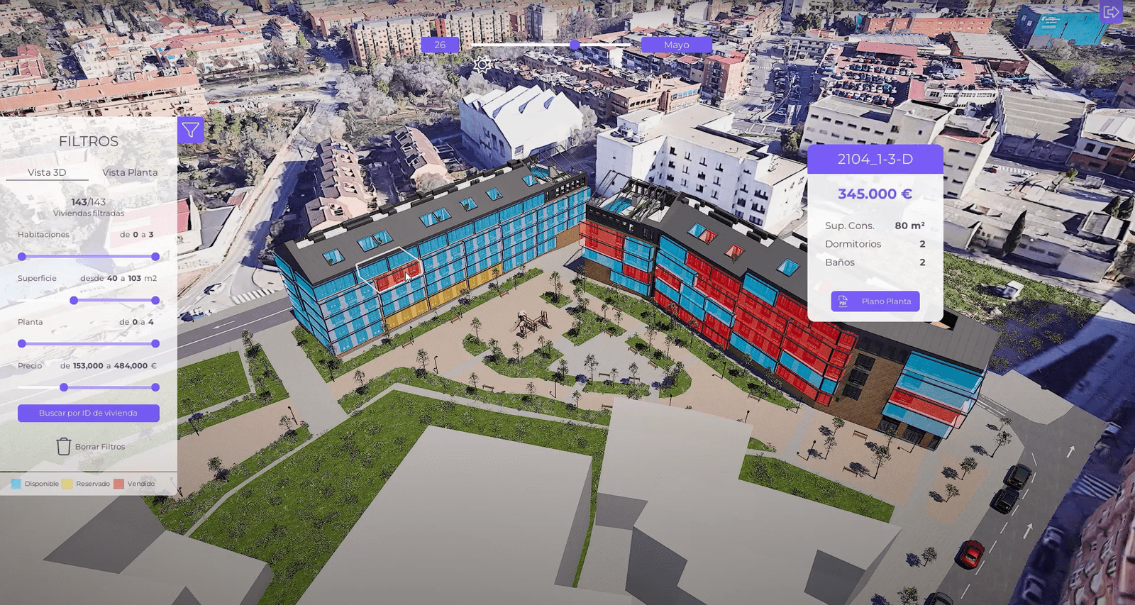 IdealTwin 3D exterior digital twin interface